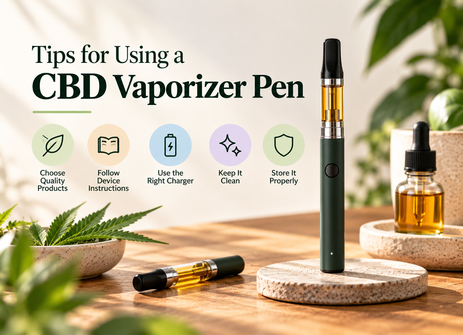 A CBD vaporizer pen is a battery-powered device designed for compatible CBD vape products. Most models contain a battery, heating element, and prefilled or replaceable cartridge.